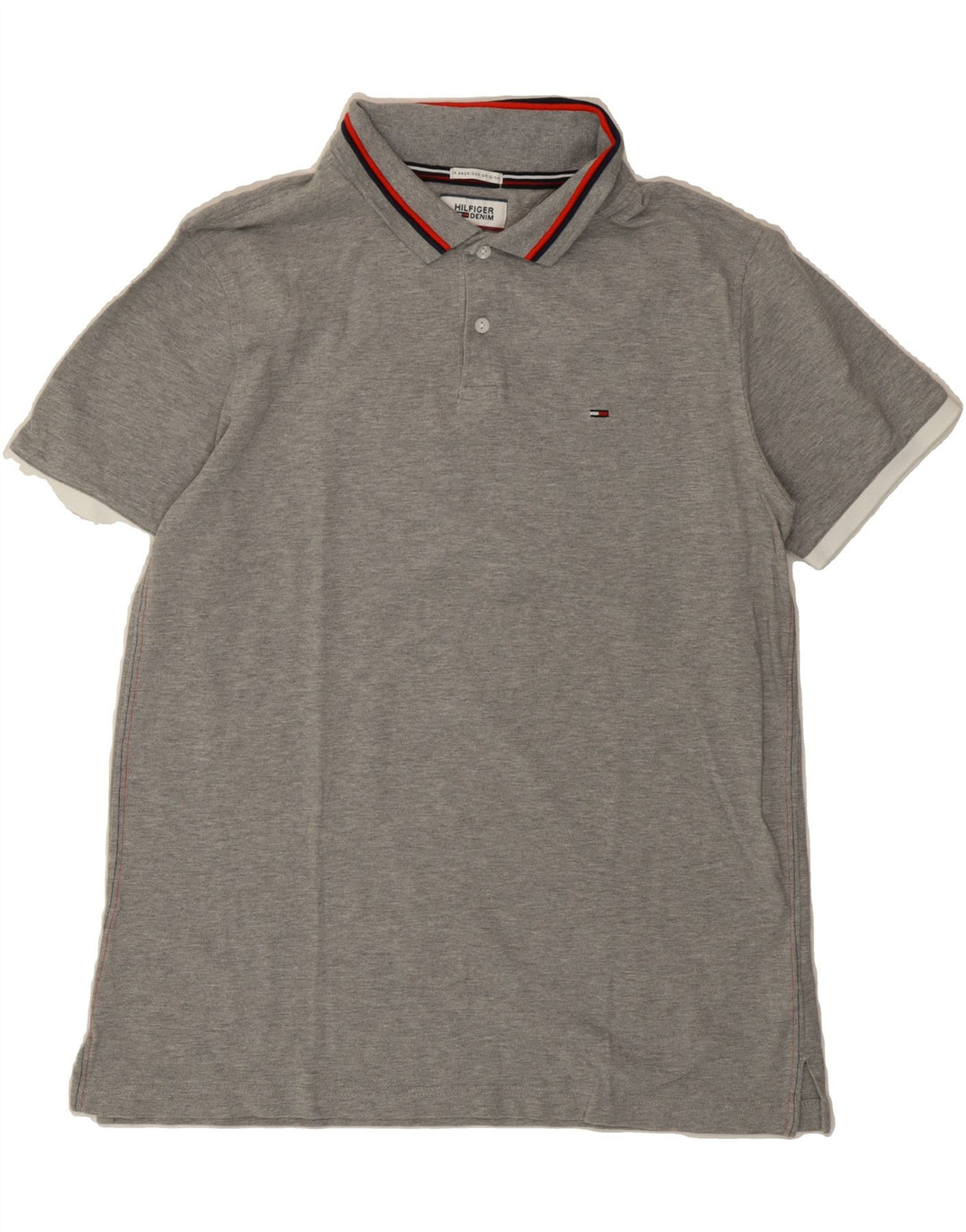 TOMMY HILFIGER Mens Polo Shirt 2XL Grey Cotton Vintage Tommy Hilfiger and Second-Hand Tommy Hilfiger from Messina Hembry 
