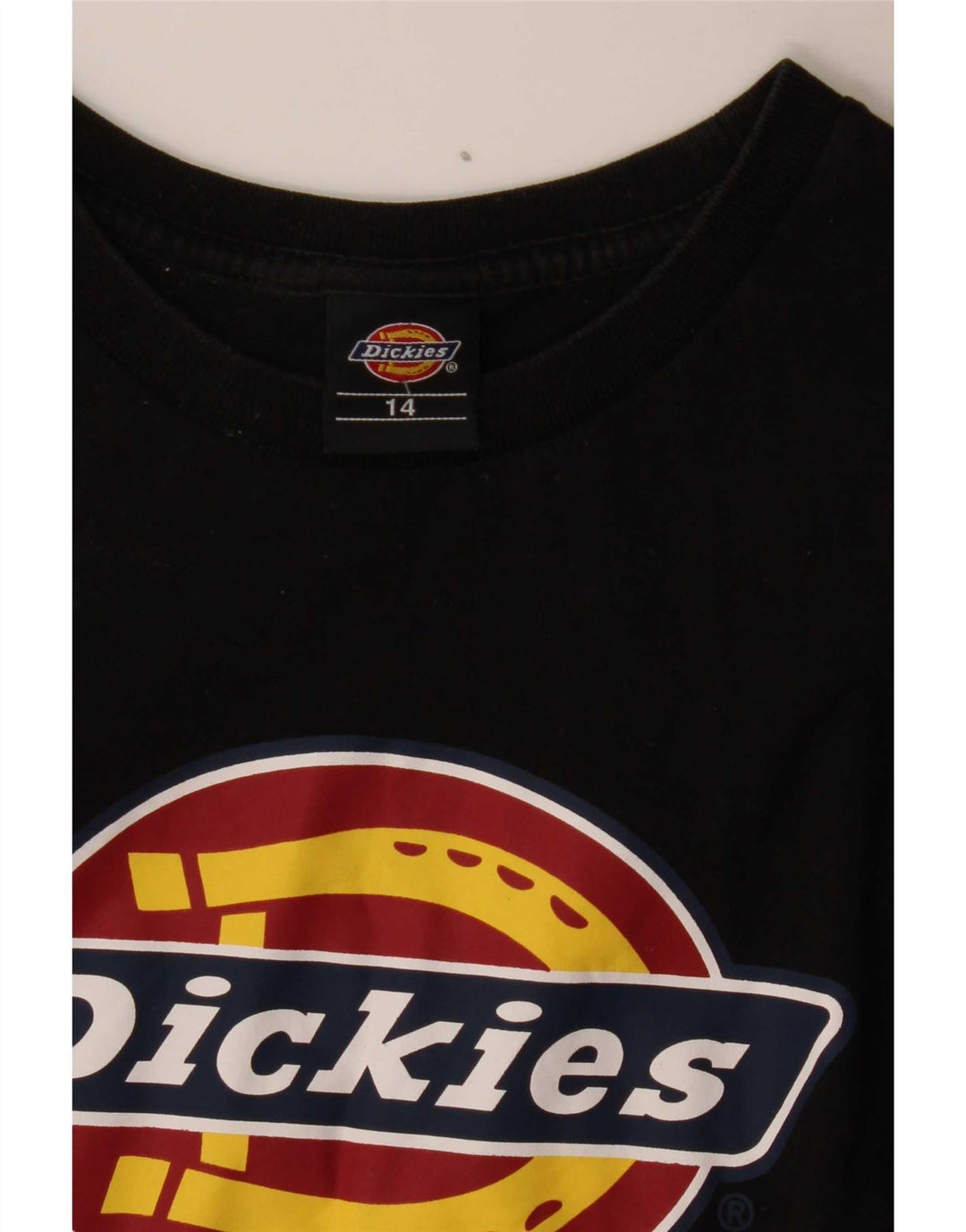 Dickies T-shirt graphique pour femme UK 14 Noir moyen