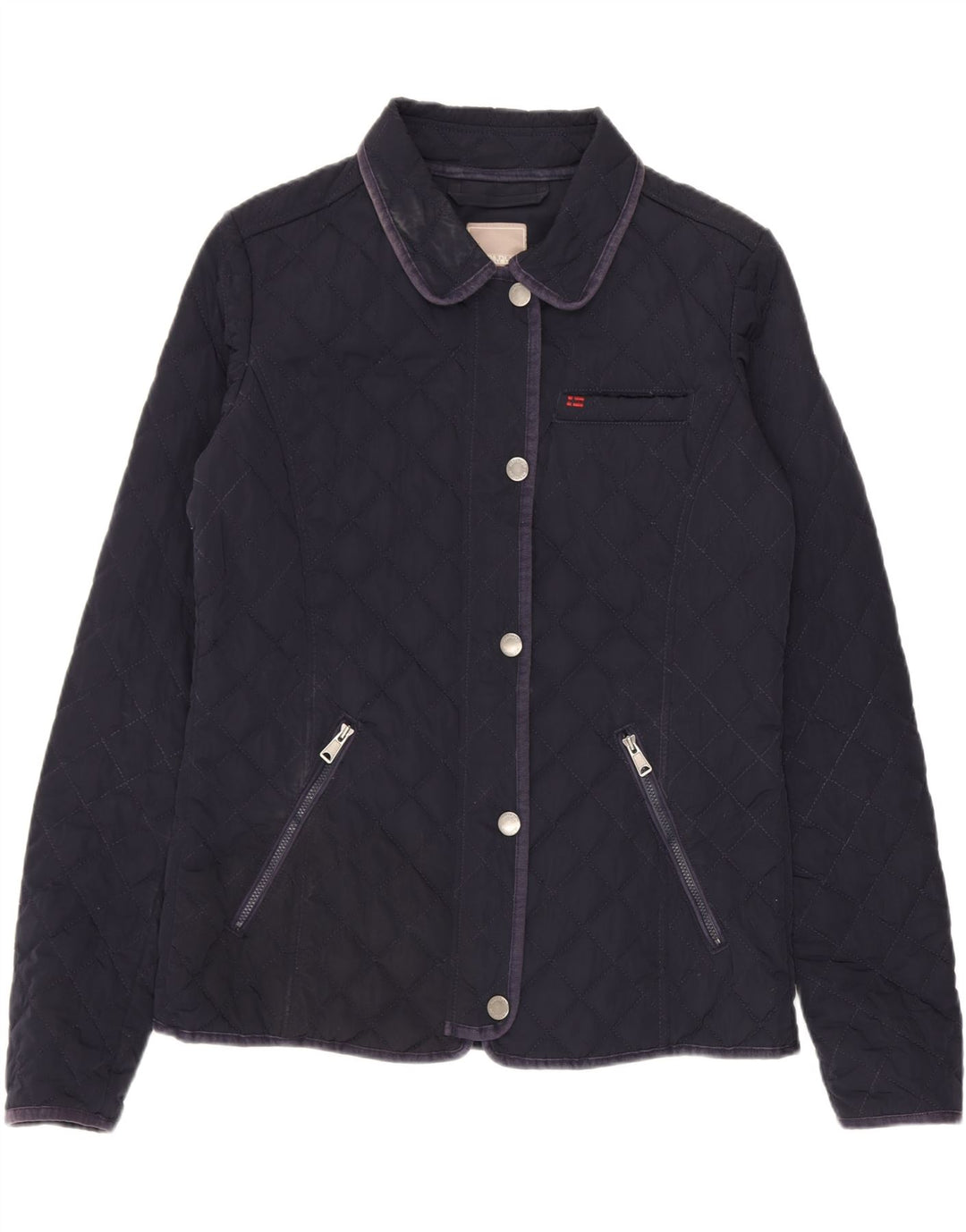 Napapijri Veste matelassée pour femme UK 16 Large Bleu Marine Polyester