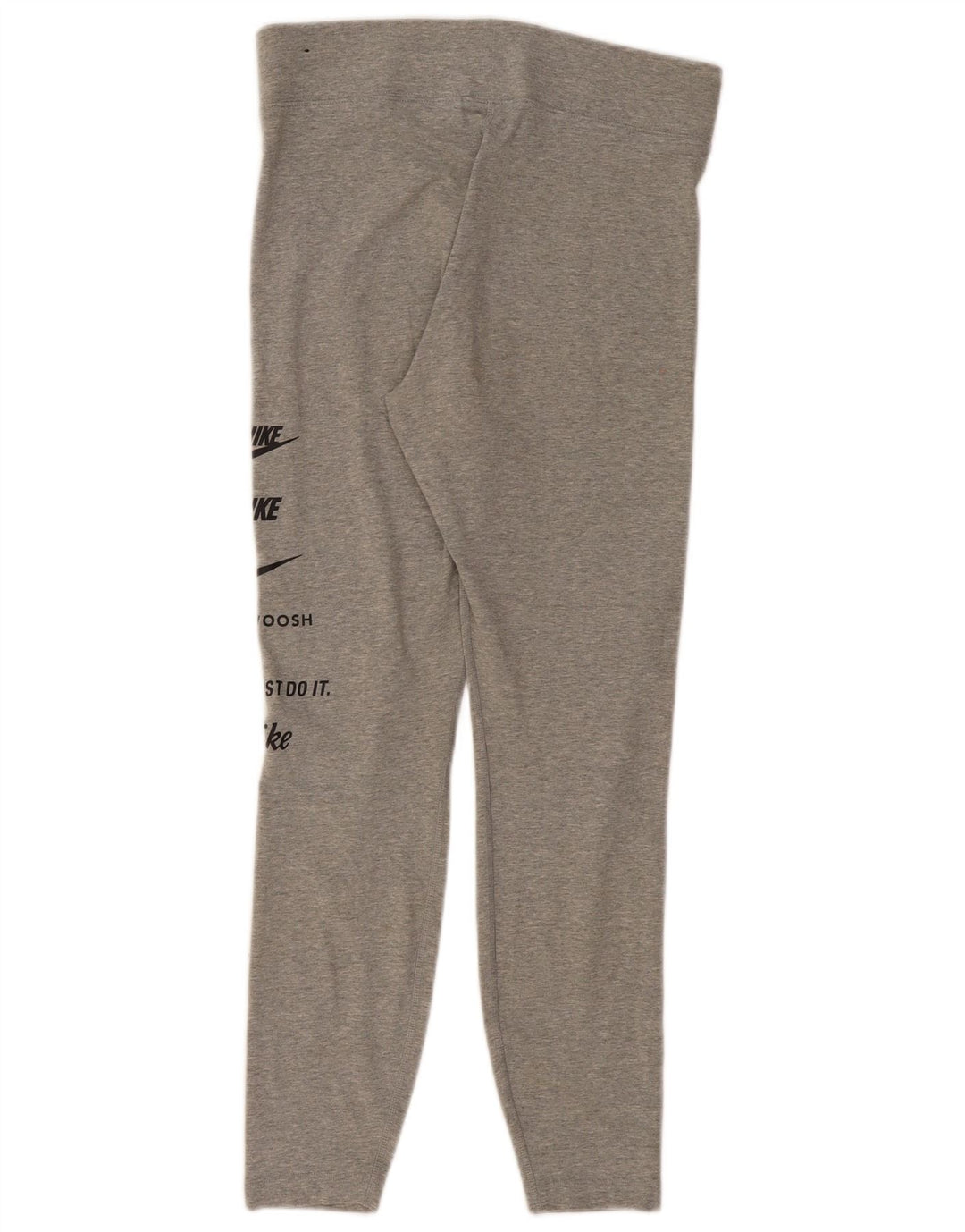 NIKE Leggings graphiques pour femmes UK 14 Grand coton gris