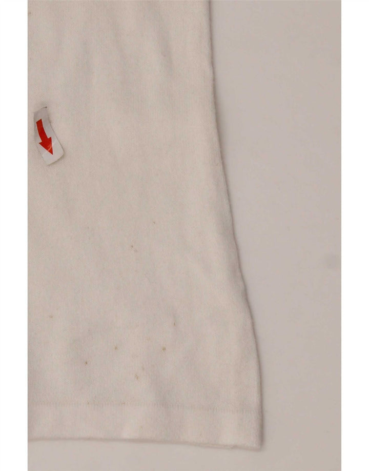 Benetton Haut à manches longues pour femme UK 14 Medium Blanc