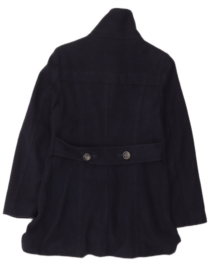 Benetton Manteau Croisé Fille 9-10 Ans Bleu Marine