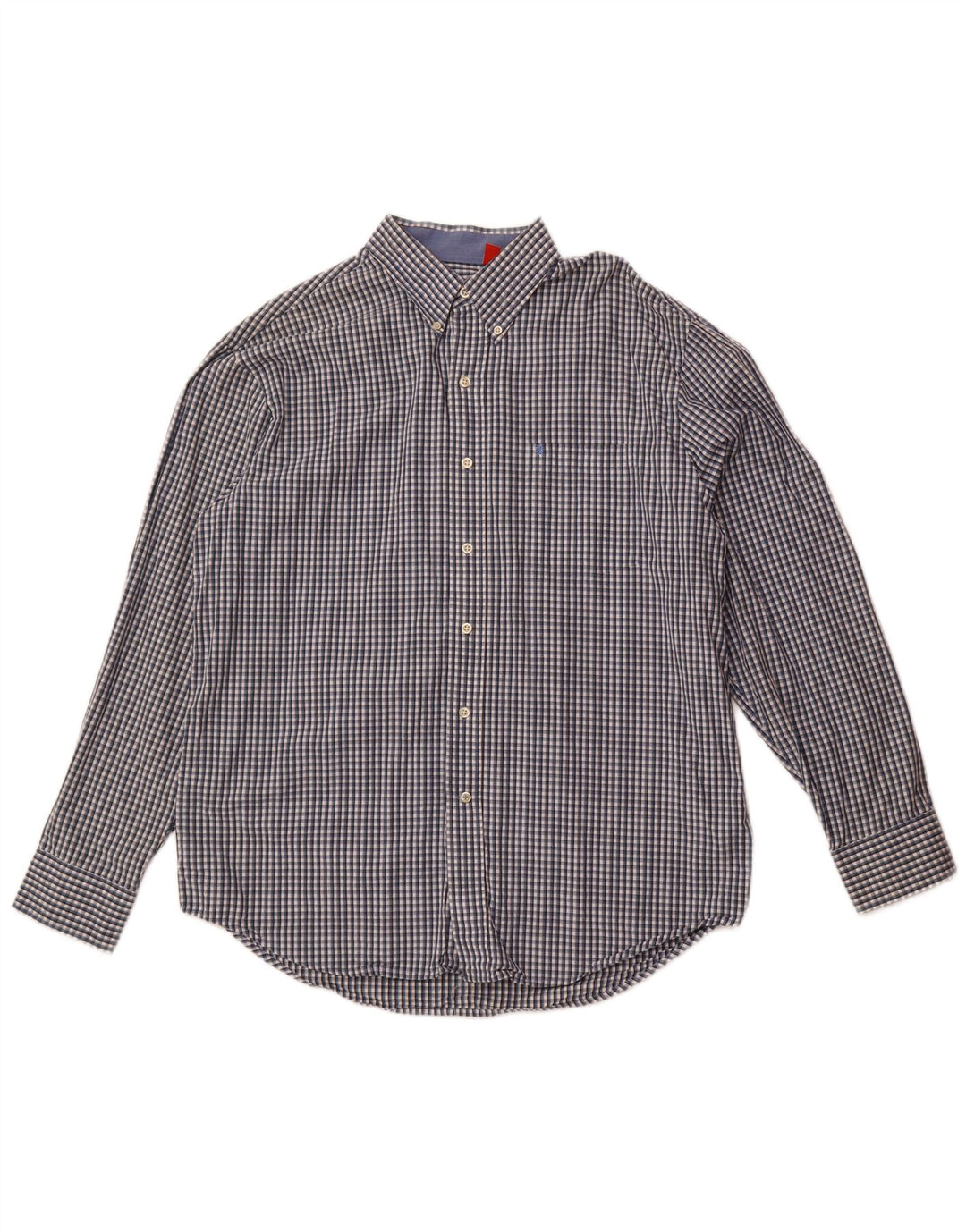 Izod Chemise Homme Grand Carreau Bleu Coton