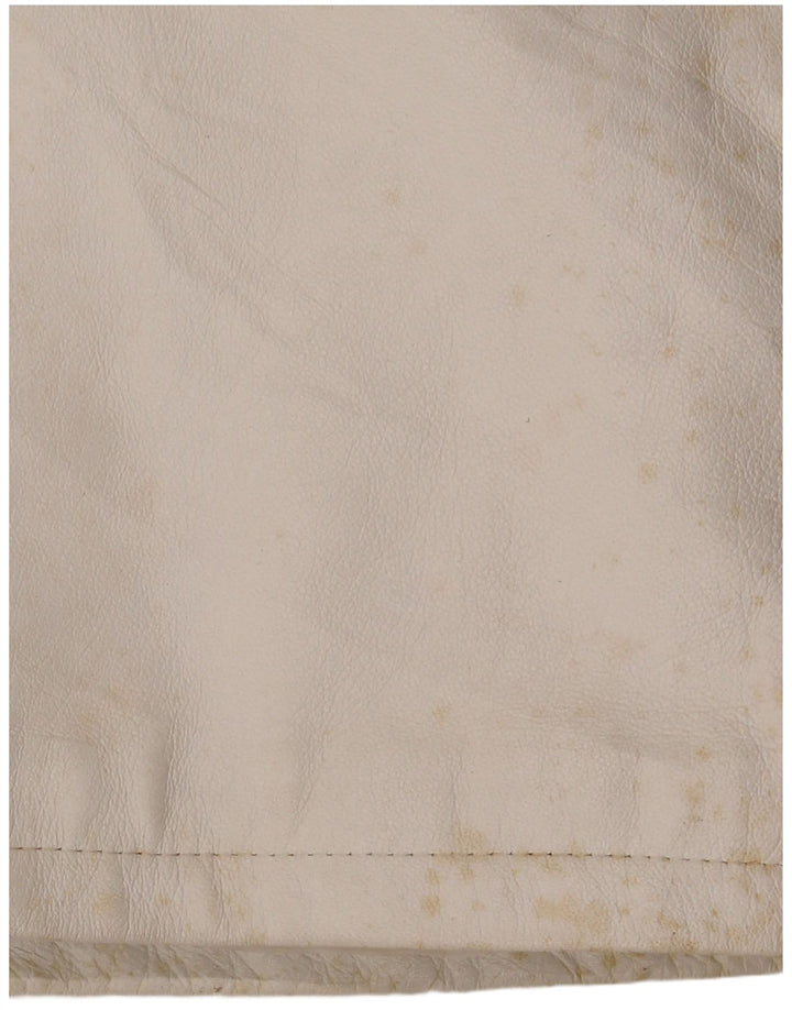 CONBIPEL Veste en cuir à capuche pour femme IT 42 Cuir blanc moyen