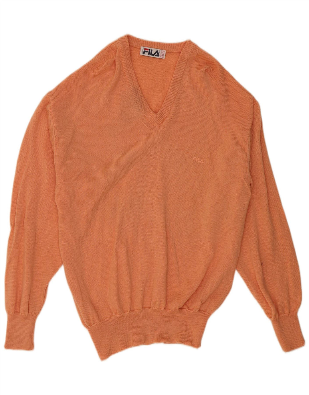 Fila Pull col V pour homme IT 52 Large Orange
