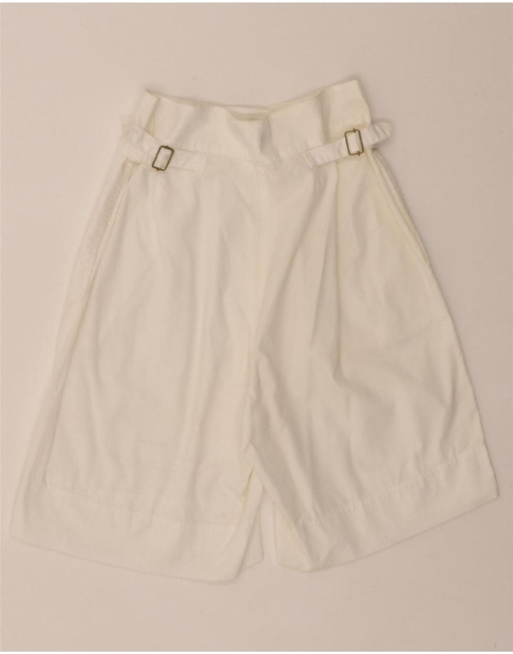 VINTAGE Womens Casual Shorts IT 40 Small W26  White Cotton Vintage Vintage and Second-Hand Vintage from Messina Hembry 