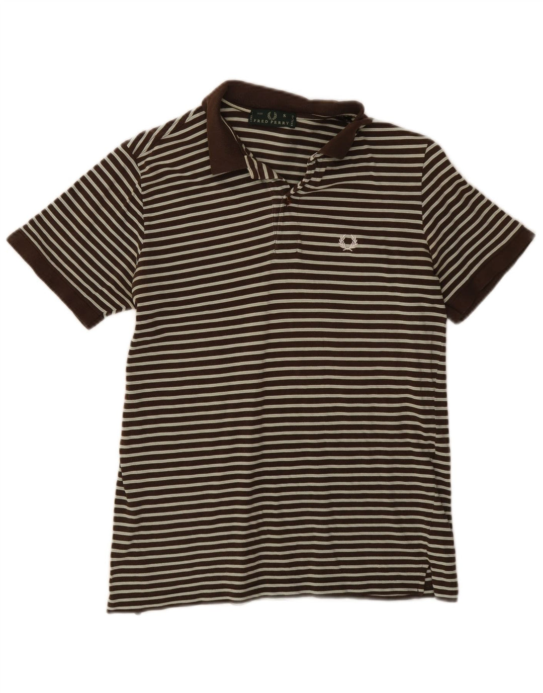 Fred Perry Polo Homme Petit Coton Rayé Marron