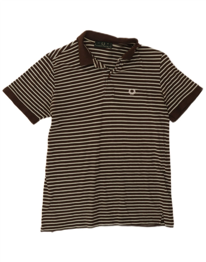 Fred Perry Polo Homme Petit Coton Rayé Marron