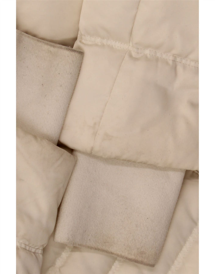 CALVIN KLEIN JEANS Veste matelassée surdimensionnée pour femme UK 10 Small Off White