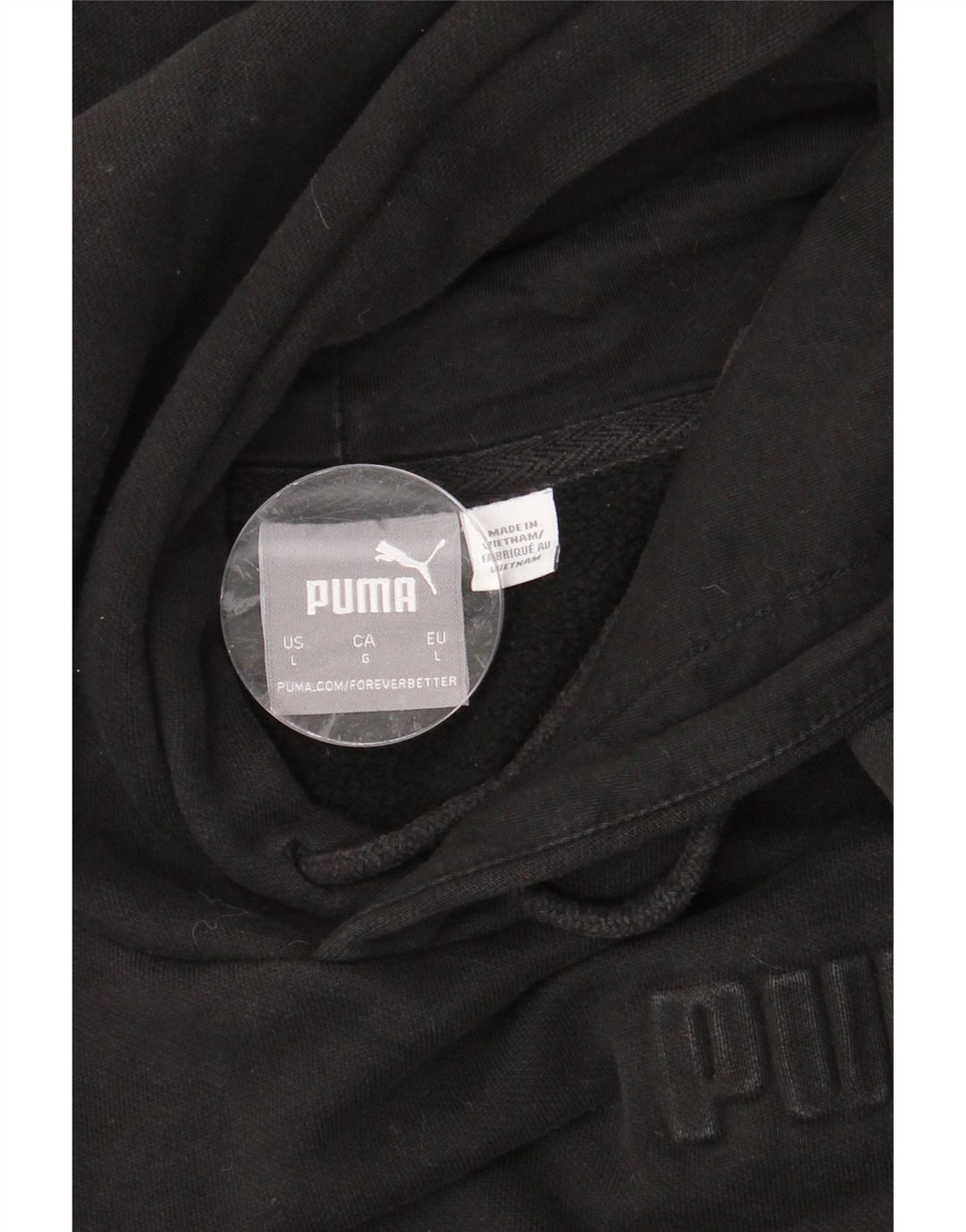 PUMA Pull à capuche surdimensionné pour femme UK 16 Large Noir