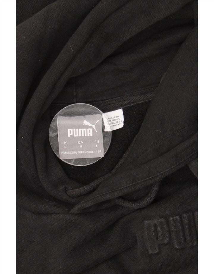 PUMA Pull à capuche surdimensionné pour femme UK 16 Large Noir