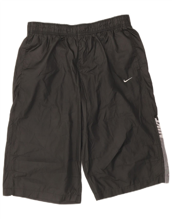 Nike Short de sport graphique pour homme en polyester color block Noir Taille L