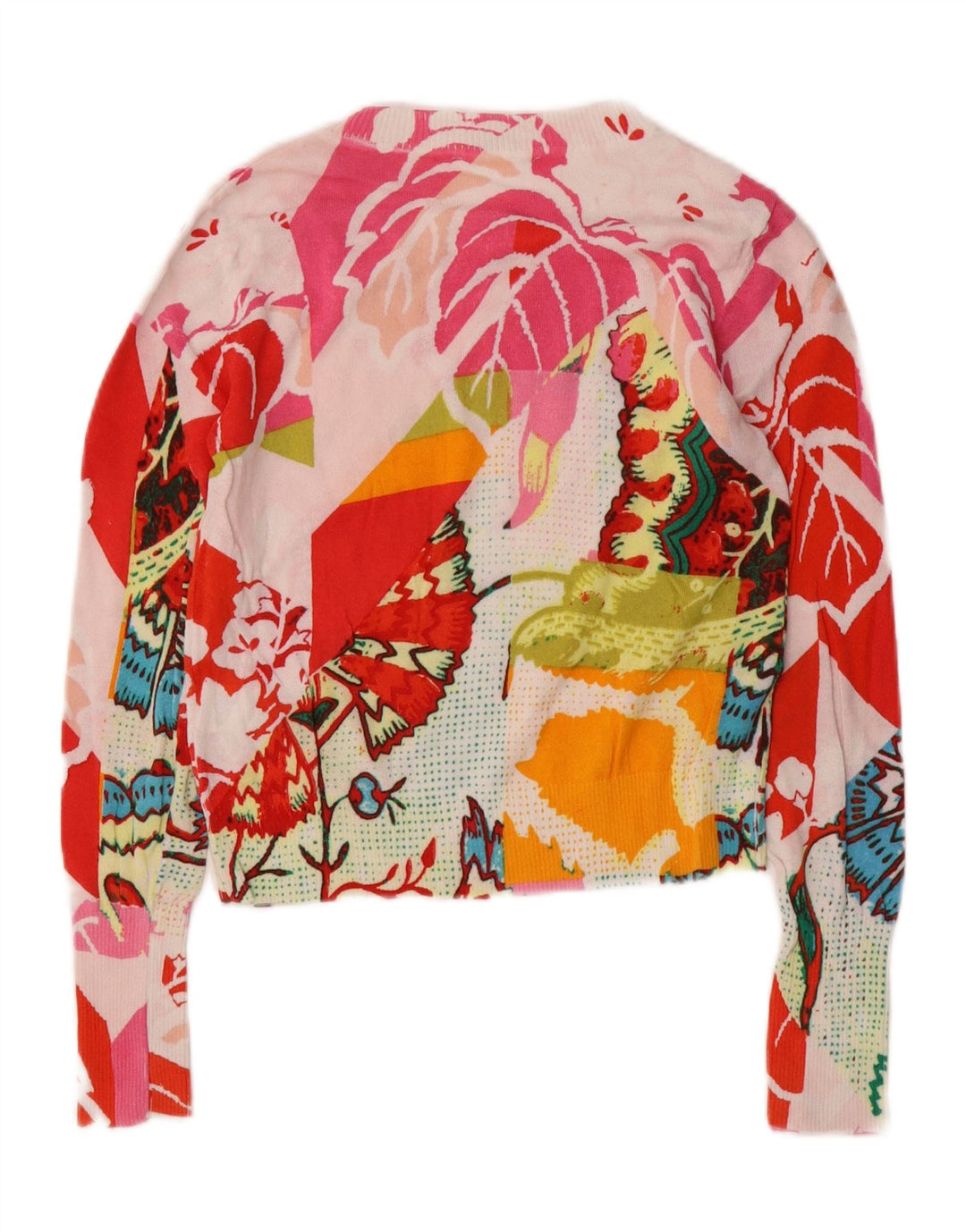 Desigual Pull ras du cou pour femme UK 10 Petit motif floral multicolore