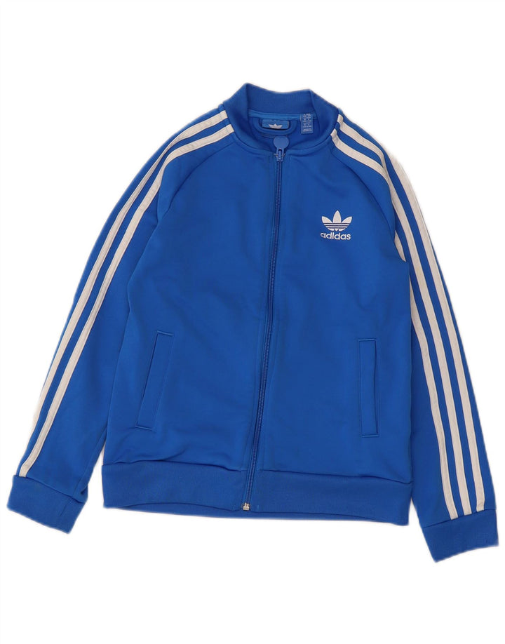 Veste de survêtement Adidas Garçon 9-10 ans Bleu Polyester