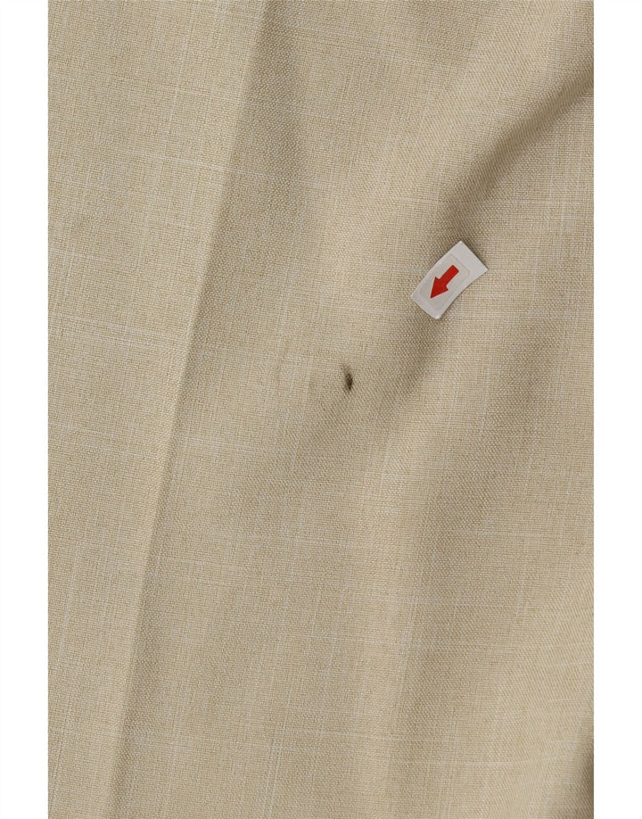 Marks & Spencer Pantalon de costume droit coupe régulière pour homme W38 L31 Beige à carreaux
