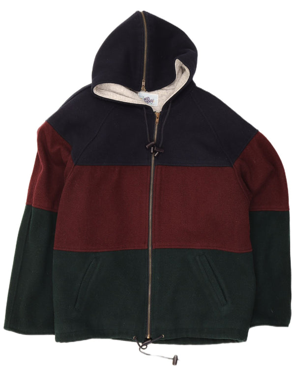 Veste coupe-vent vintage pour homme UK 38 Medium Navy Blue Colourblock Acrylique