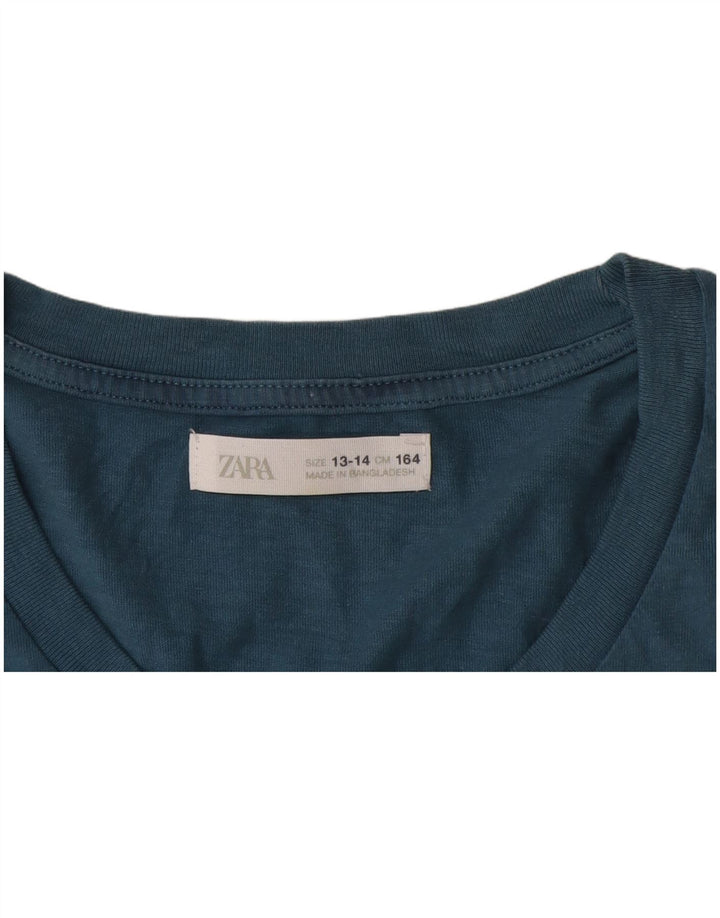 Zara Garçon Graphic Débardeur 13-14 ans Bleu Colorblock