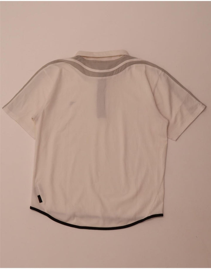 Diadora Polo Homme Large Blanc Colorblock Polyester