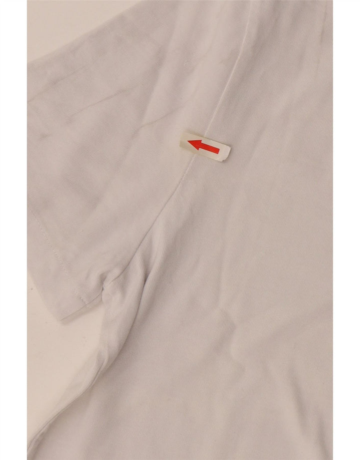 Zara T-Shirt Femme Top UK 14 Coton Blanc Moyen