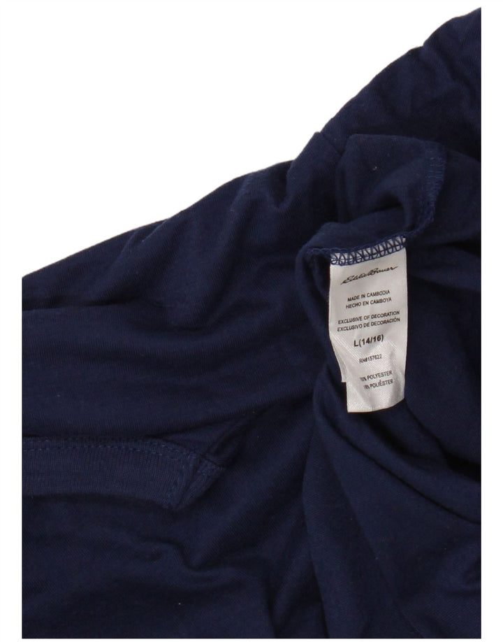 Eddie Bauer T-Shirt Garçon 14-15 Ans Grand Bleu Marine Polyester