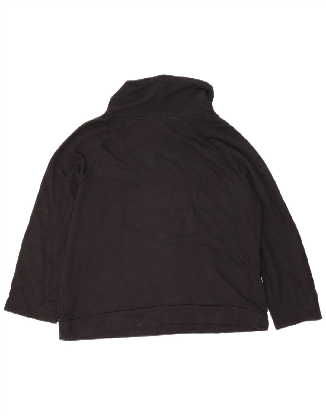 Fat Face Sweat-shirt surdimensionné à col roulé pour femme UK 10 Petit Noir