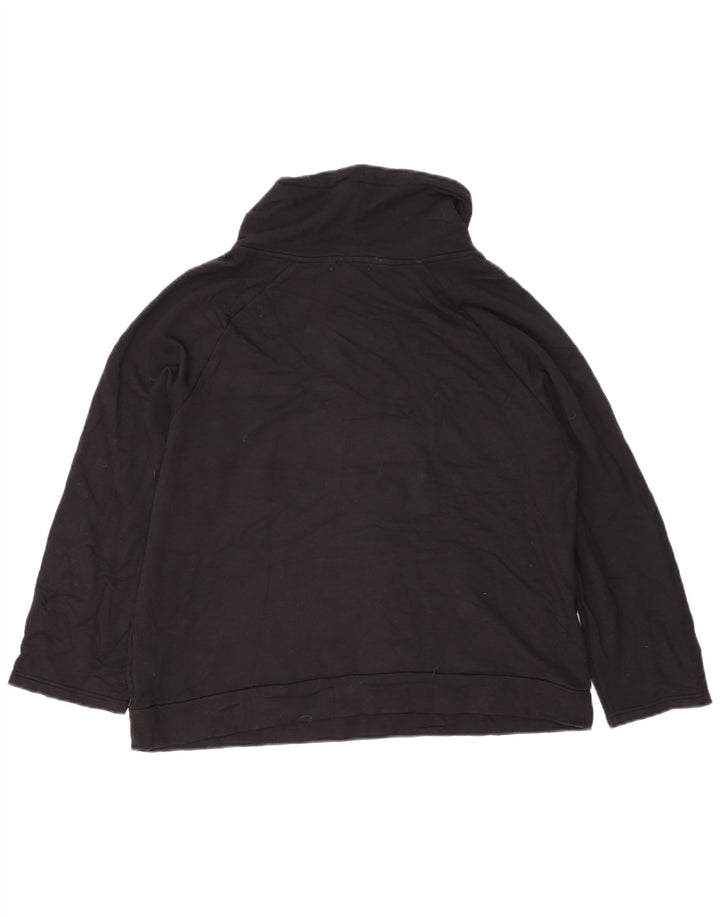 Fat Face Sweat-shirt surdimensionné à col roulé pour femme UK 10 Petit Noir