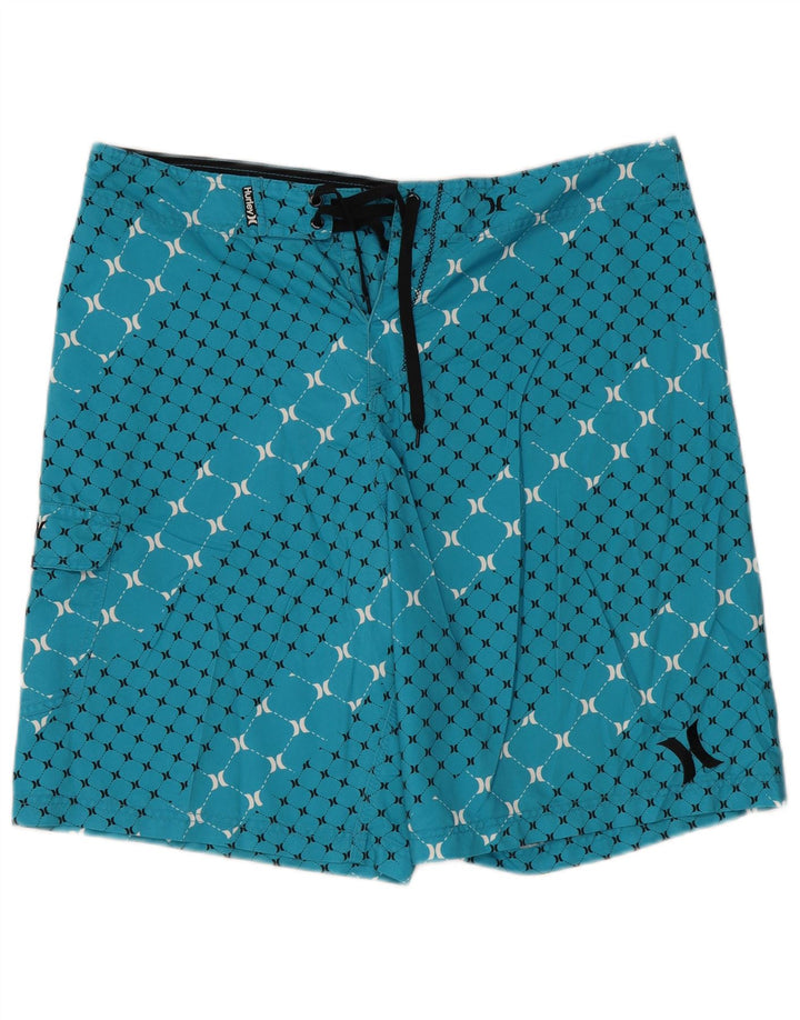 Hurley Short de Bain Homme XL Bleu Géométrique Polyester