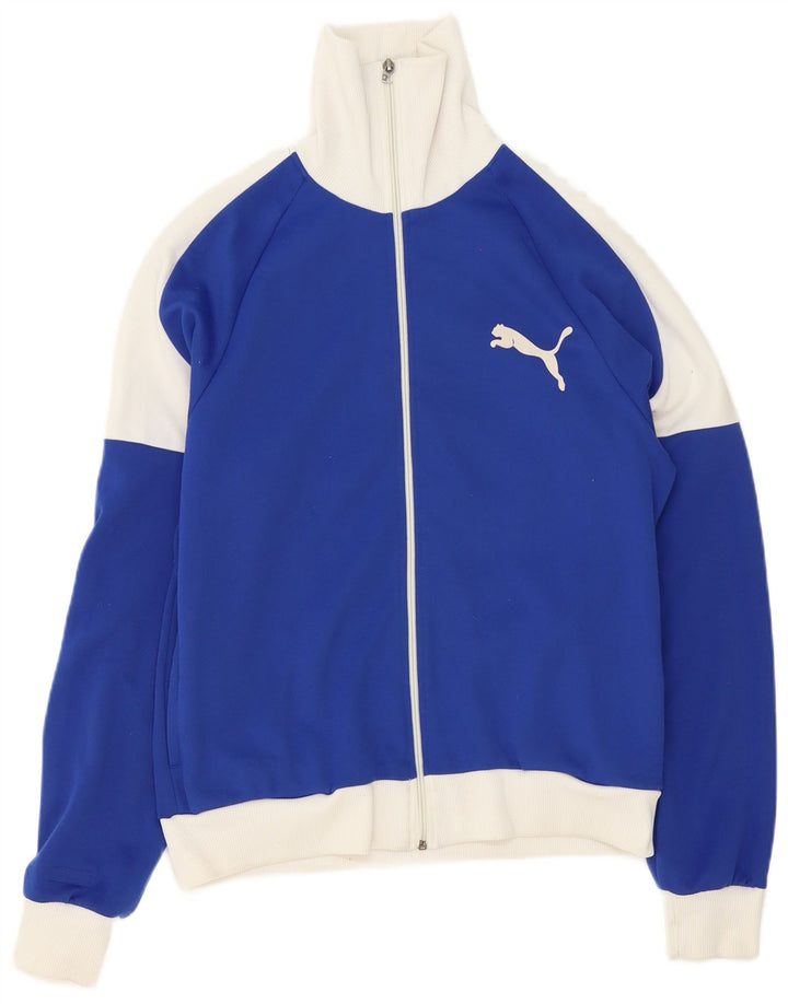 Puma Veste de Survêtement Graphique Homme Bleu Moyen Polyester Colorblock