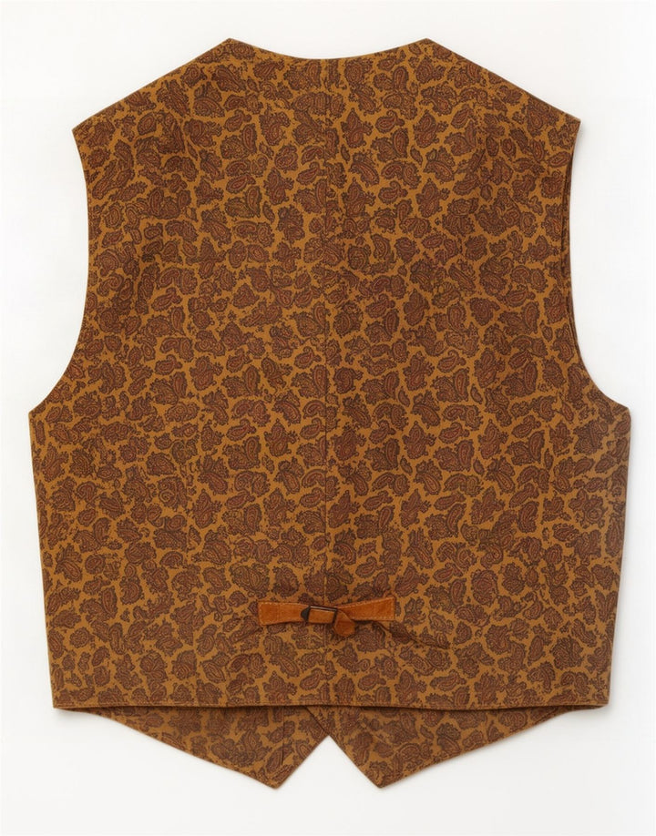 gilet en daim vintage pour hommes brun moyen