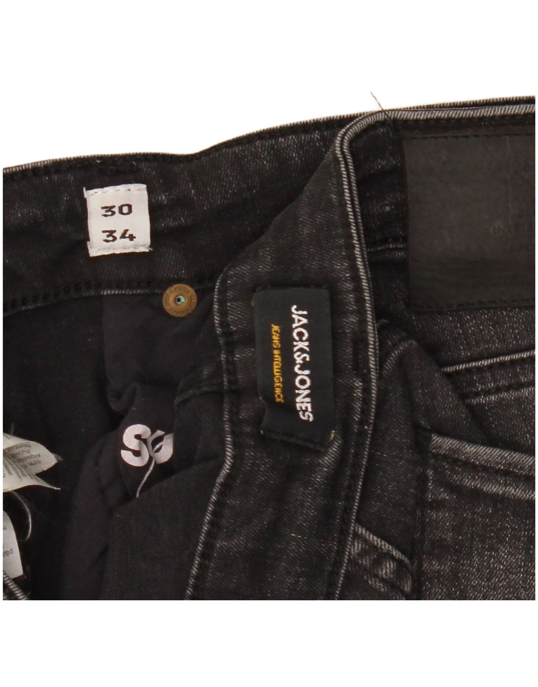 Jack & Jones Jean Slim Homme W30 L34 Noir Coton
