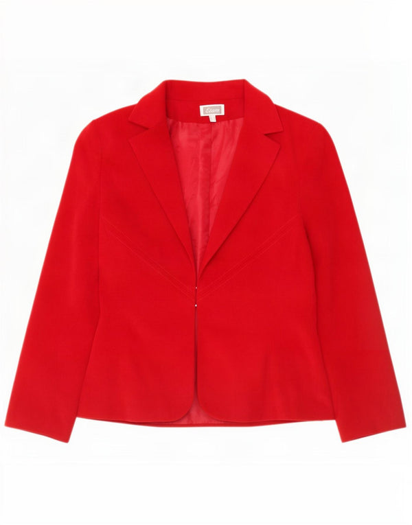 Veste Blazer Femme Etam UK 12 Rouge Moyen Polyester