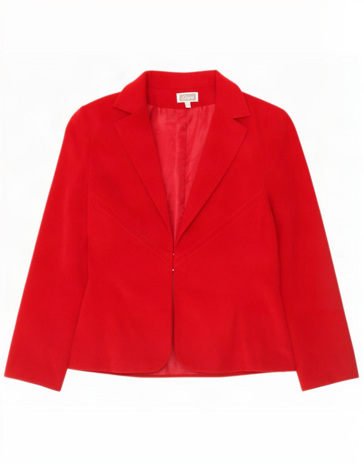 Veste Blazer Femme Etam UK 12 Rouge Moyen Polyester