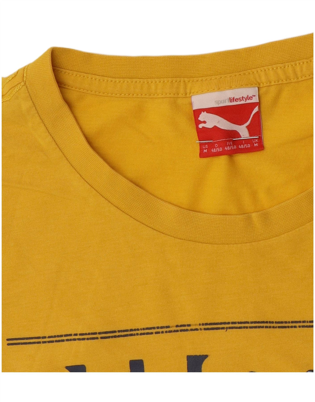 Puma Tee-Shirt Graphic Homme Jaune Moyen
