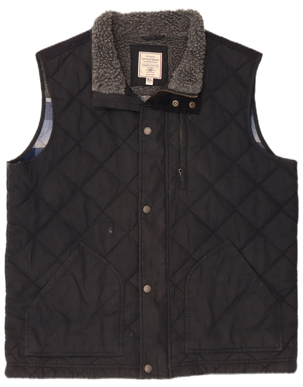 Fat Face Gilet matelassé pour homme UK 42 XL Noir Polyester