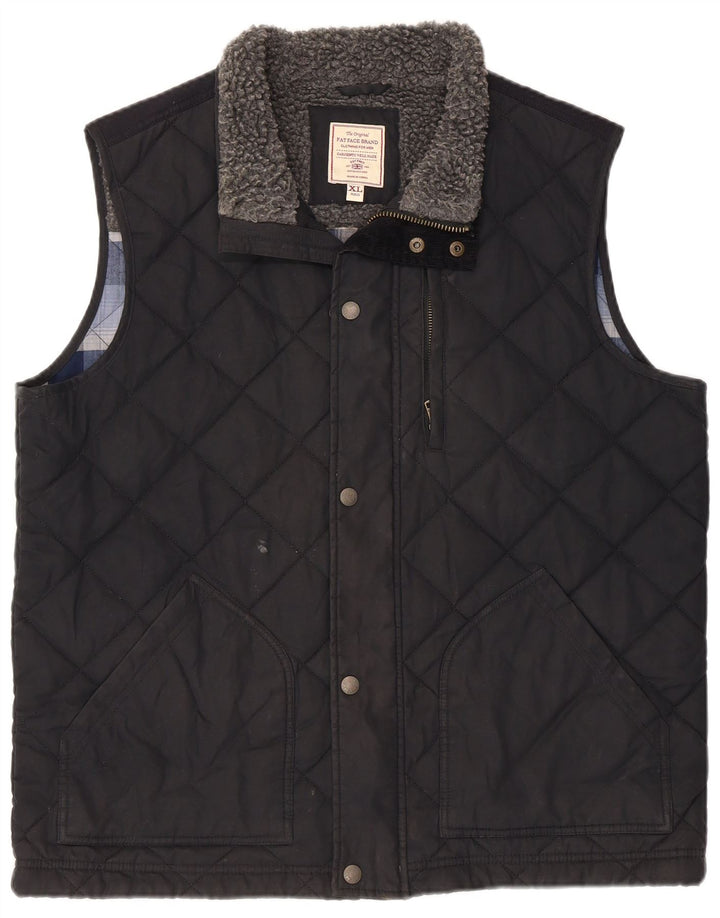 Fat Face Gilet matelassé pour homme UK 42 XL Noir Polyester