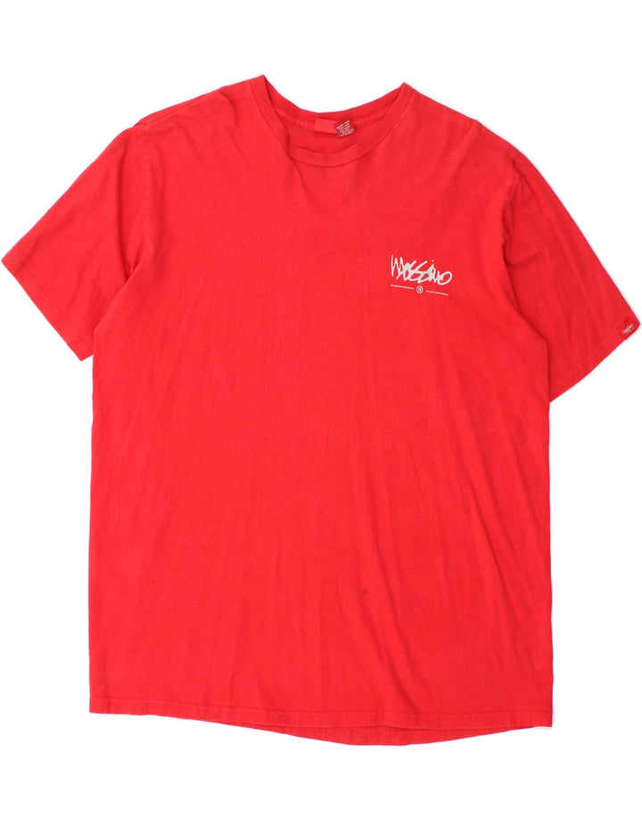 MOSSIMO Mens Graphic T-Shirt Top XL Red Cotton Vintage Mossimo and Second-Hand Mossimo from Messina Hembry 
