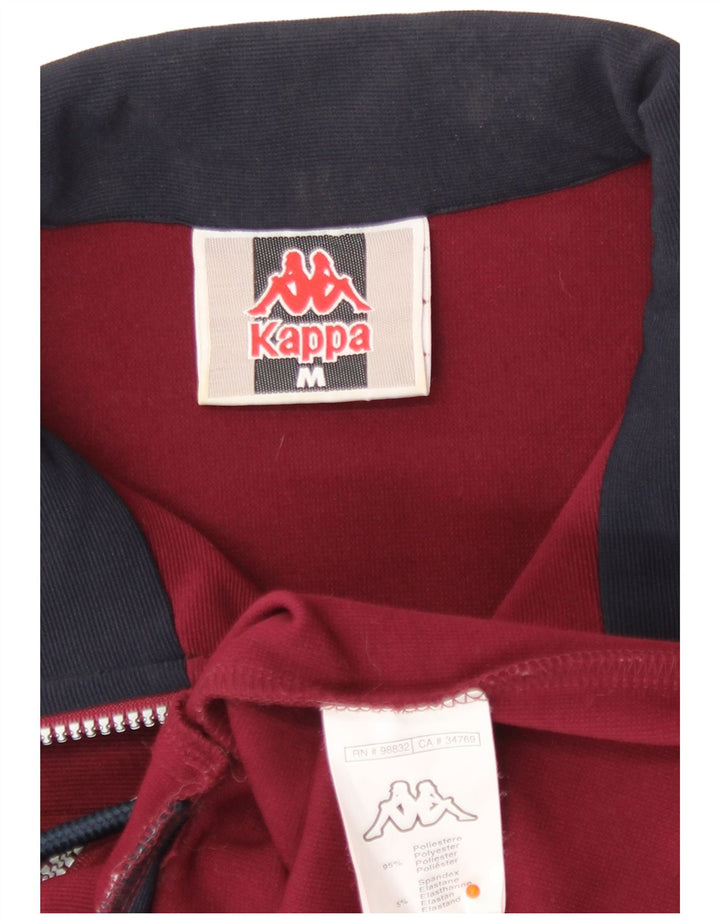 Kappa Veste de survêtement pour homme en polyester color block bordeaux moyen