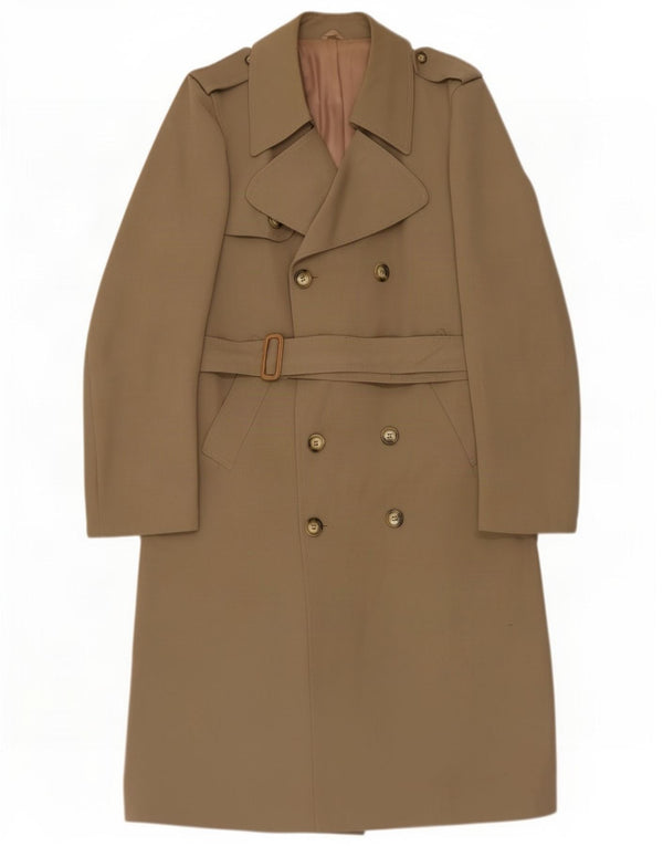 vintage Femme Trench Coat UK 14 Moyen Kaki