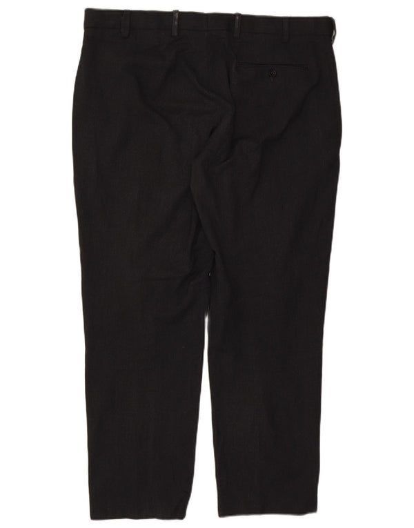 Marks & Spencer Pantalon chino coupe classique pour homme W38 L29 Noir Polyester