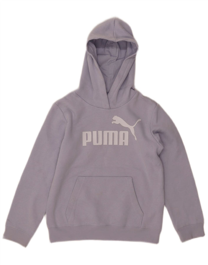 PUMA Sweat à capuche graphique pour fille 9-10 ans Violet Coton