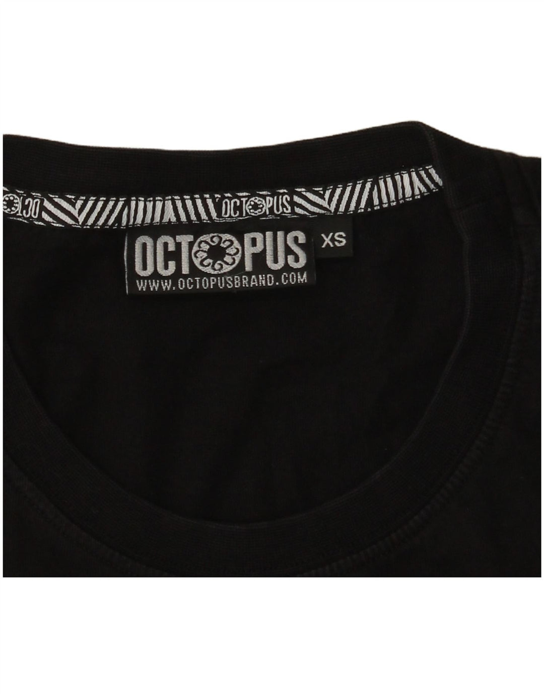 Octopus Mens Graphic T-Shirt Top XS Noir Géométrique