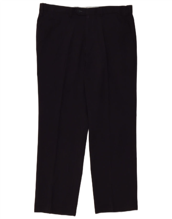Marks & Spencer Pantalon Chino Droit Homme W36 L31 Bleu Marine Polyester