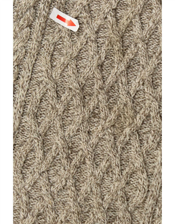 Zara Homme Pull Col Châle Acrylique Moucheté Beige Moyen