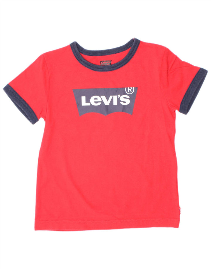 Levi's T-shirt graphique pour garçon 3-4 ans Rouge Colourblock