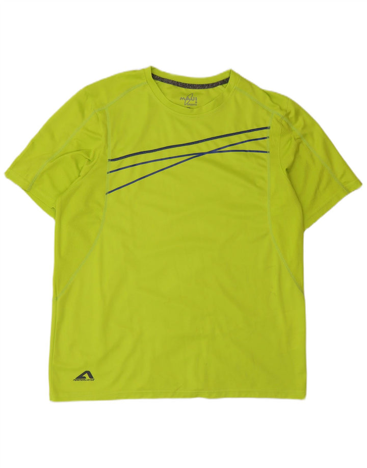 Maui Maui T-Shirt Homme Top XL Vert Rayé Polyester