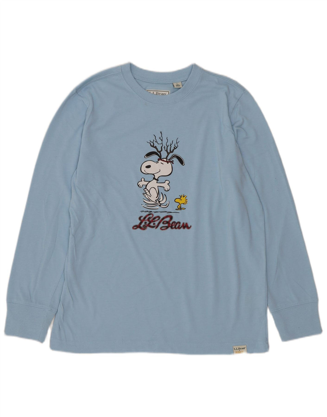 L.L.Bean Boys Peanuts Graphic Top Manches Longues 14-15 ans Grand Bleu