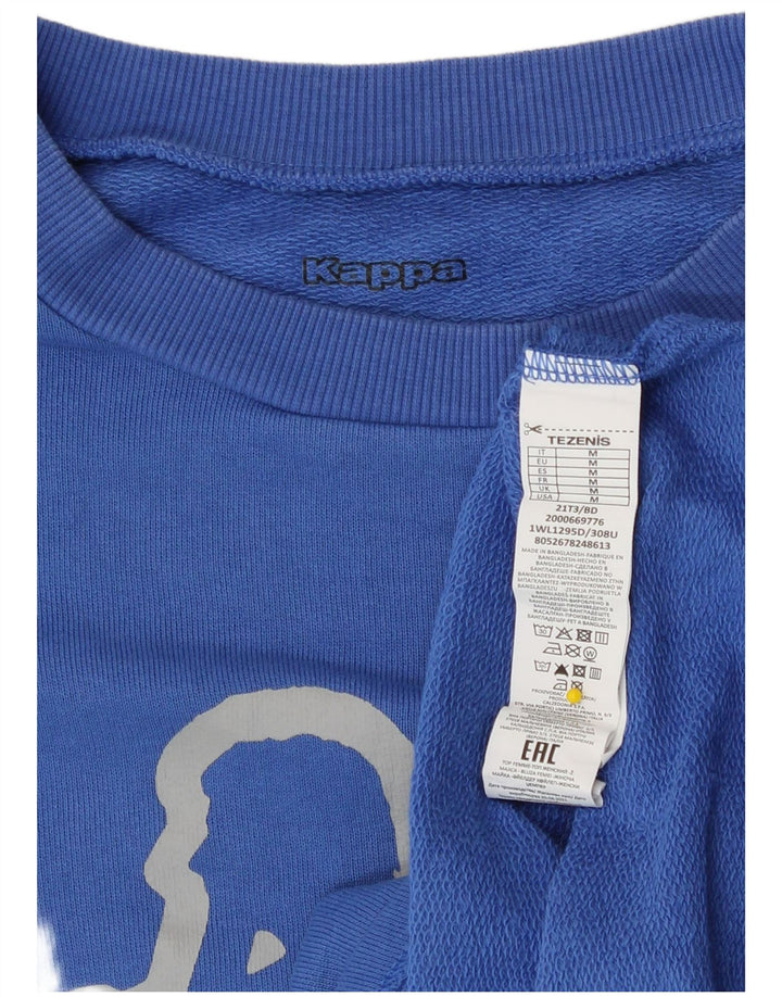 Kappa Sweat-shirt court surdimensionné pour femme UK 14 Bleu moyen