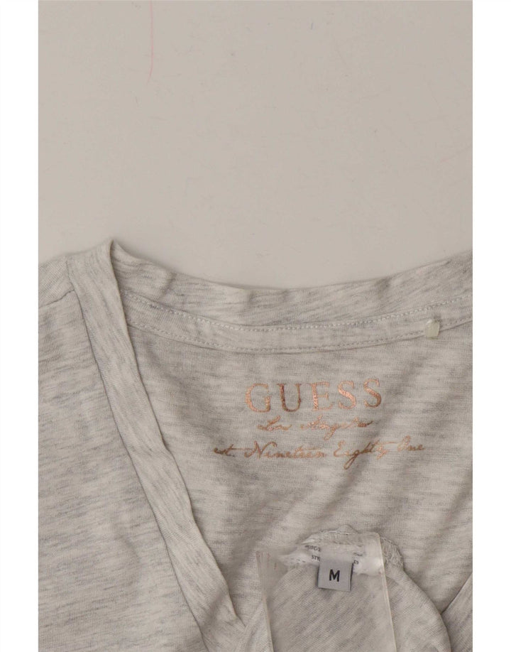 Guess T-shirt graphique pour femme UK 14 Gris moyen moucheté