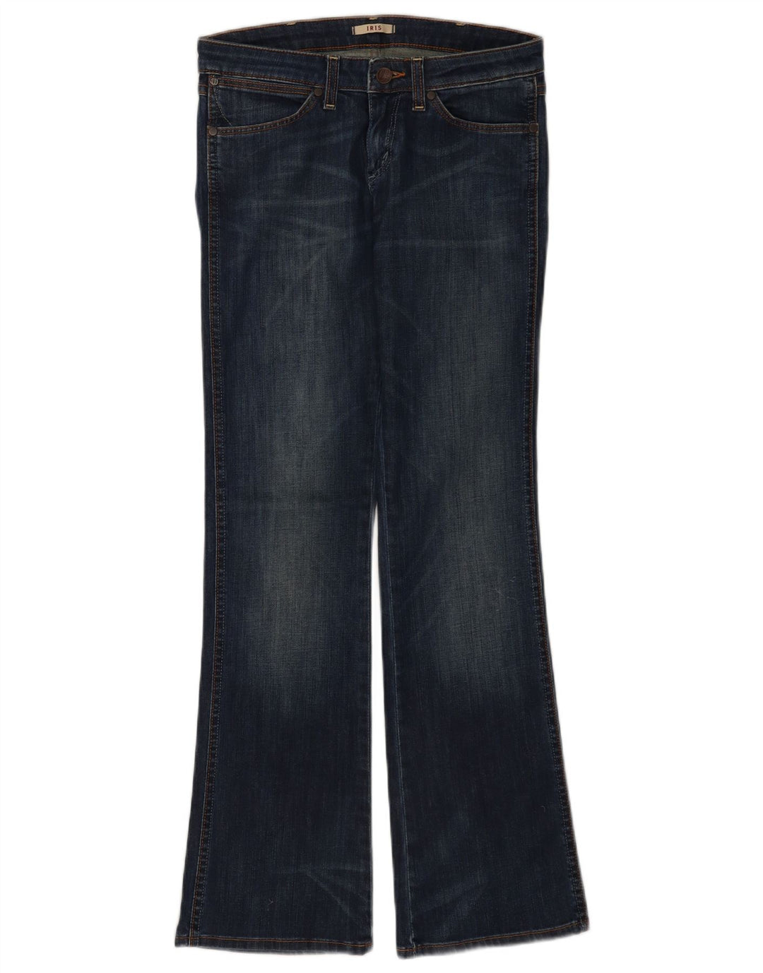 Wrangler Jean Bootcut Iris Femme W27 L32 Bleu Marine Coton