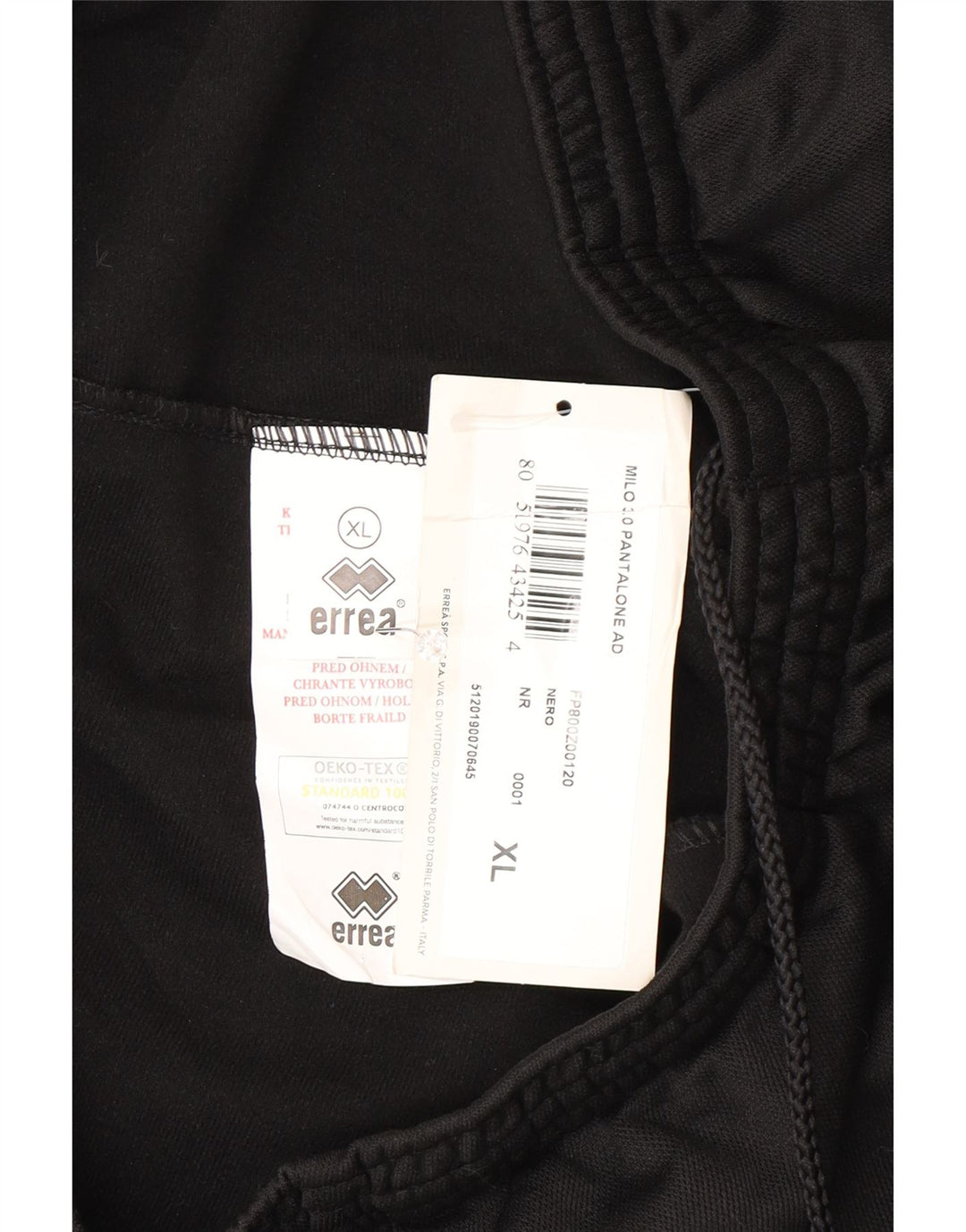 Errea Pantalon de Survêtement Homme Joggers XL Noir Polyester